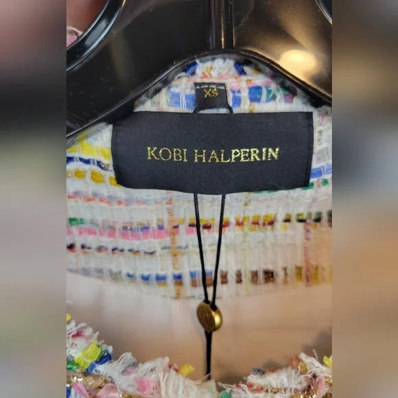 NWT Kobi Halperin Devyn Tweed Blazer In JKI Rainbow Size XS - Picture 13 of 16